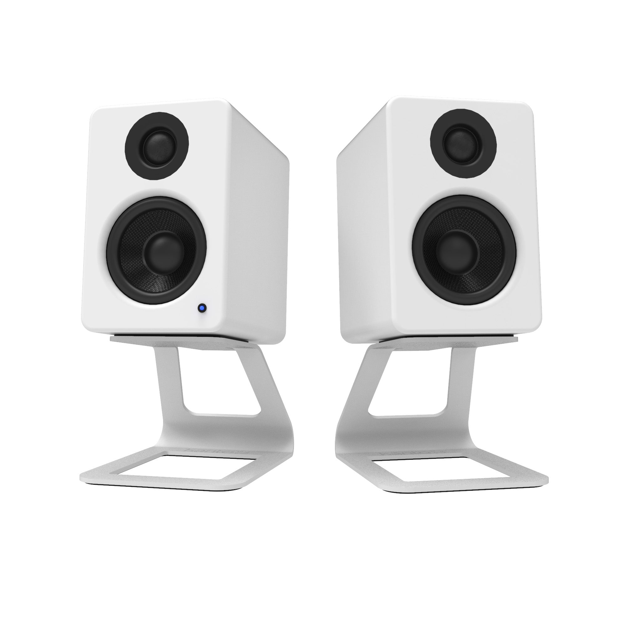 Kanto SE2W Elevated Desktop Speaker Stands for Small Speakers - Pair, White 6
