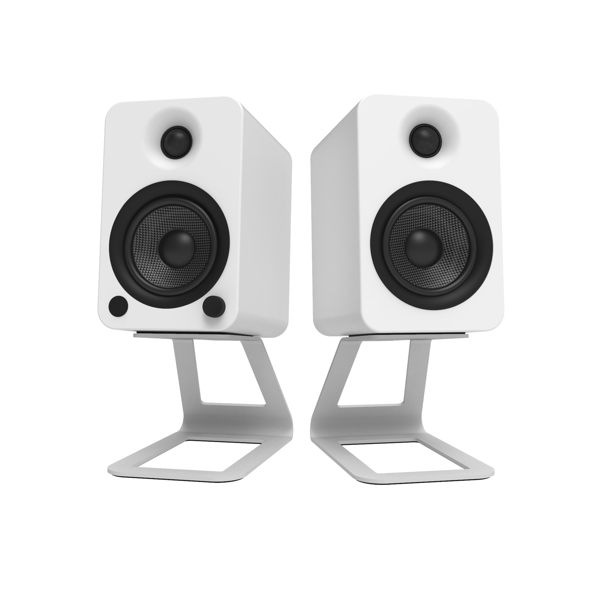 Kanto SE4W Elevated Desktop Speaker Stands for Midsize Speakers - Pair, White 4