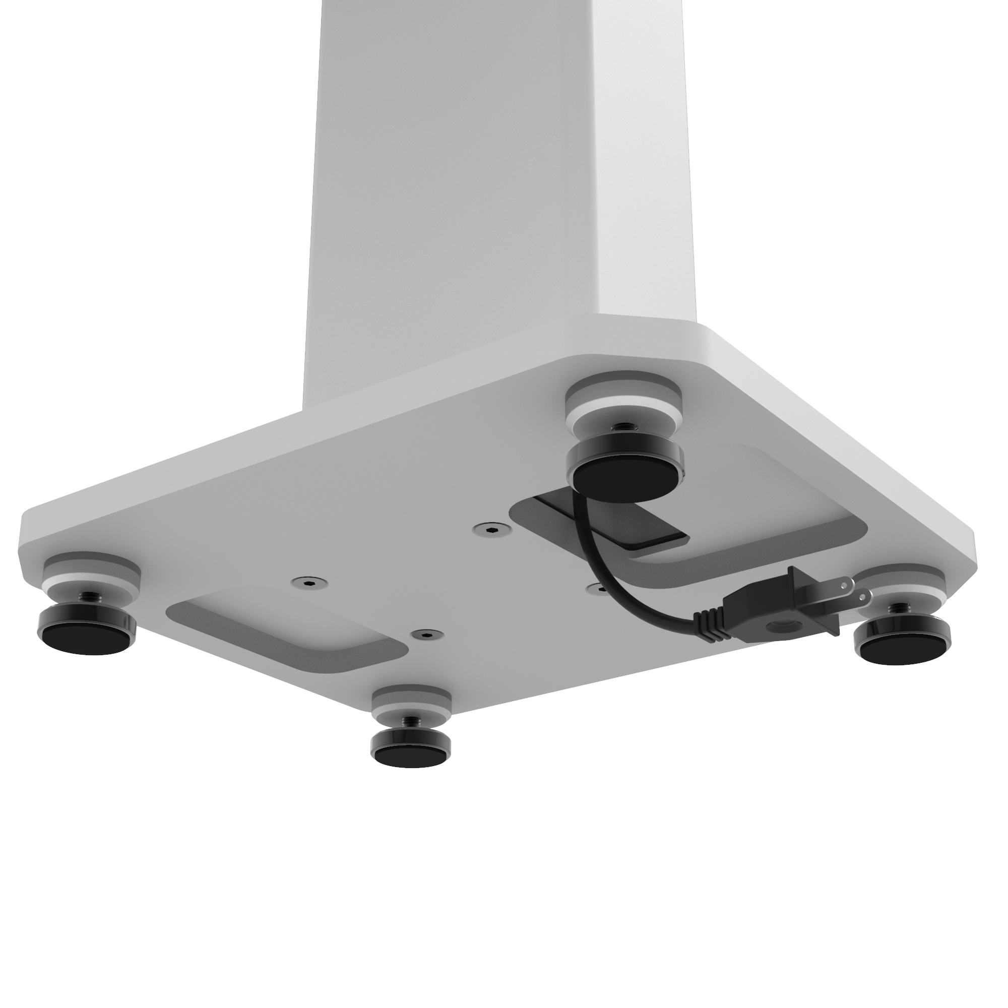 Kanto SX26W 26" Tall Fillable Speaker Stands with Isolation Feet - Pair, White 7