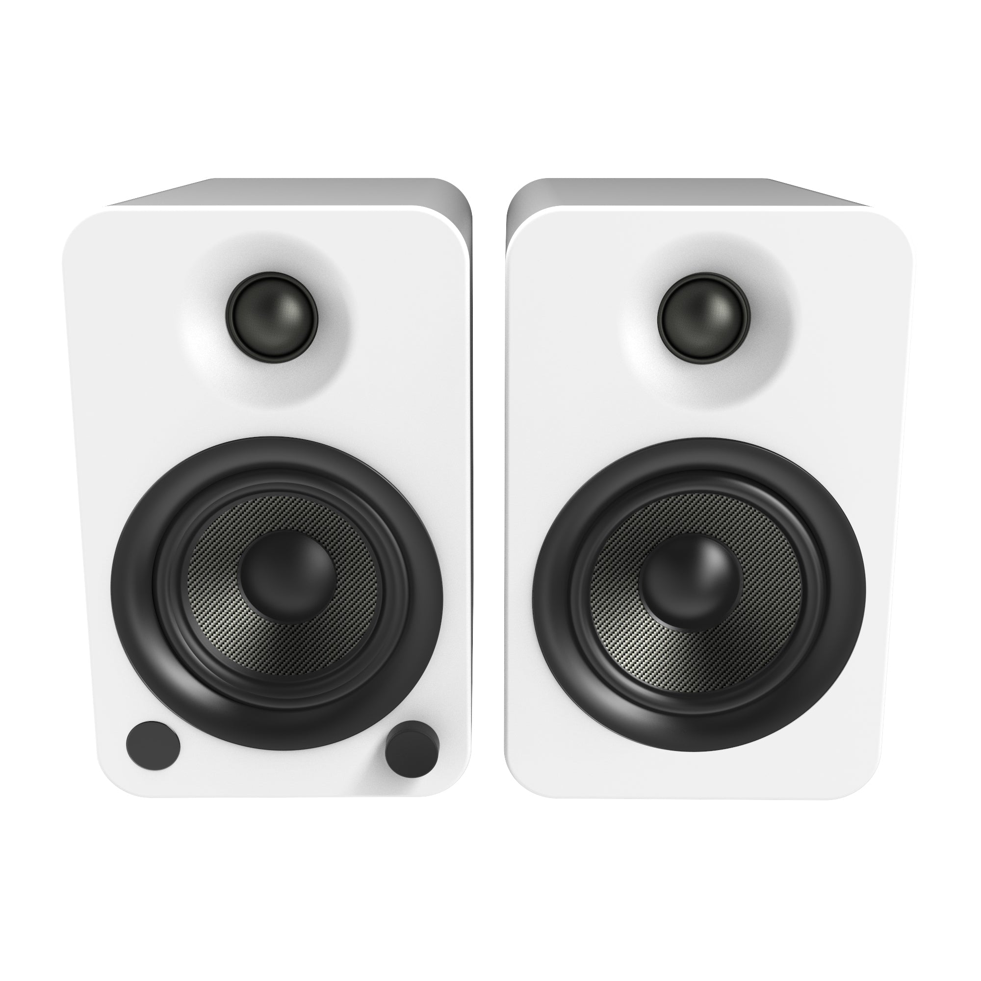 Kanto YU4 140W Powered Bookshelf Speakers with Bluetooth and Phono Preamp - Pair, Matte White 3