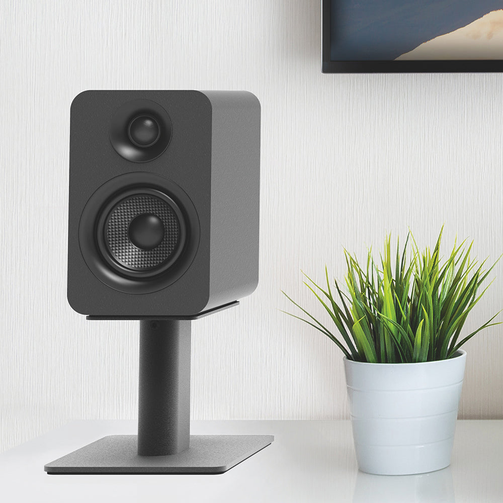 Kanto YU Passive 4" Speakers with 1" Silk Dome Tweeter and 4" Kevlar Woofer - Black, Pair 4