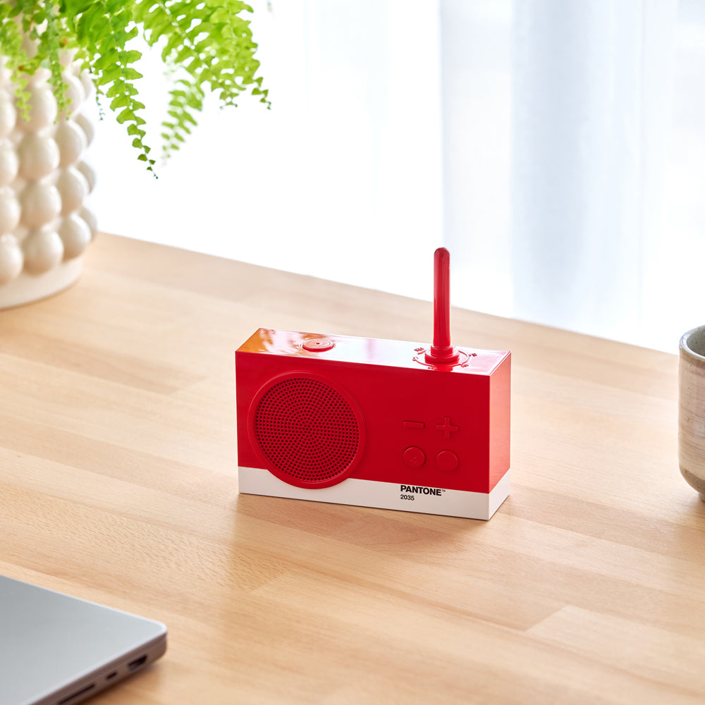 Lexon Thykho 3 Fm Radio & Bluetooth Speaker PANTONE -2035 Red 4