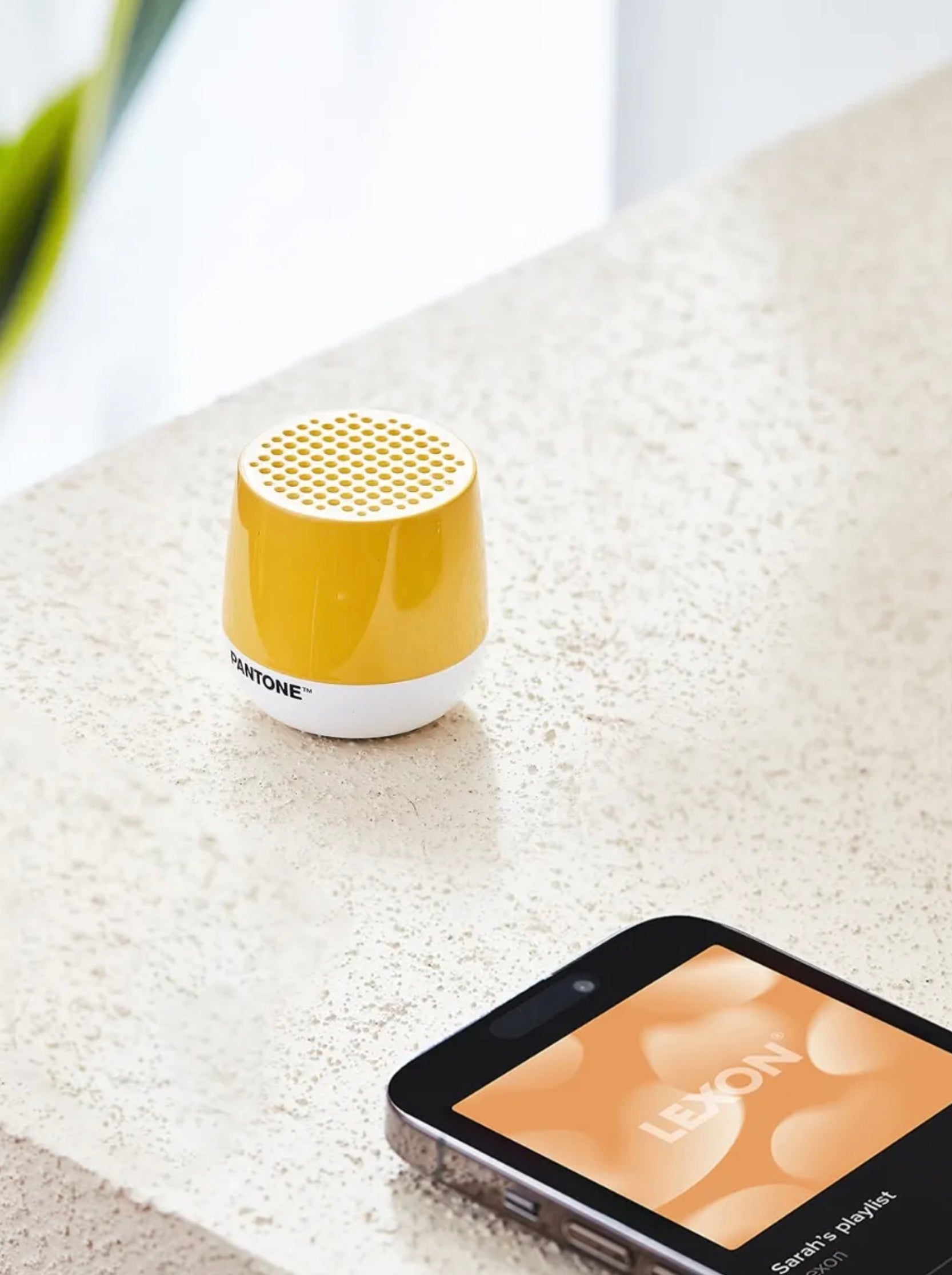 Lexon Mino+ Mini Bluetooth Speaker PANTONE - Yellow 4