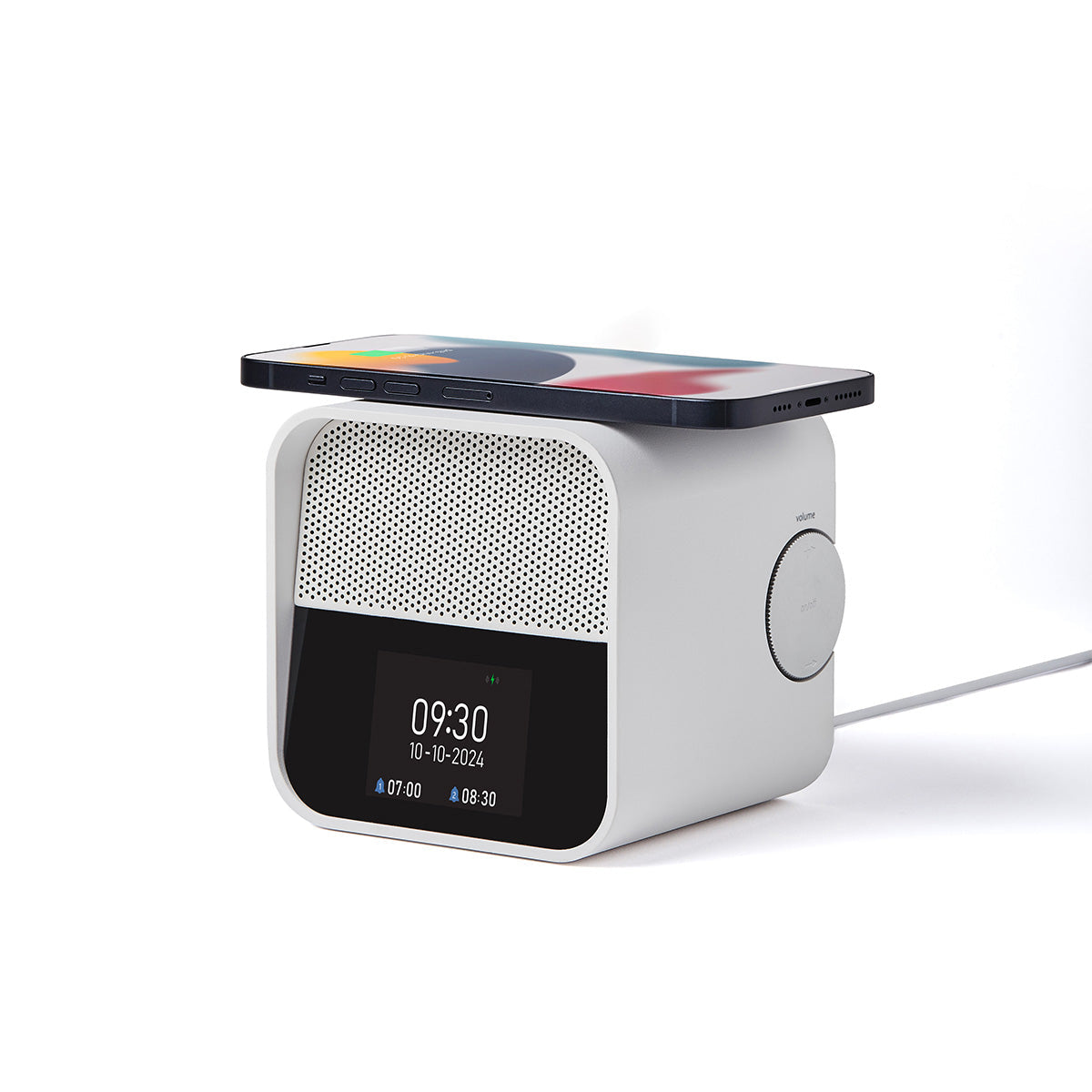 Lexon Oslo Dab & Fm Alarm Clock Radio / Bluetooth Speaker / Wireless Charger - White 6