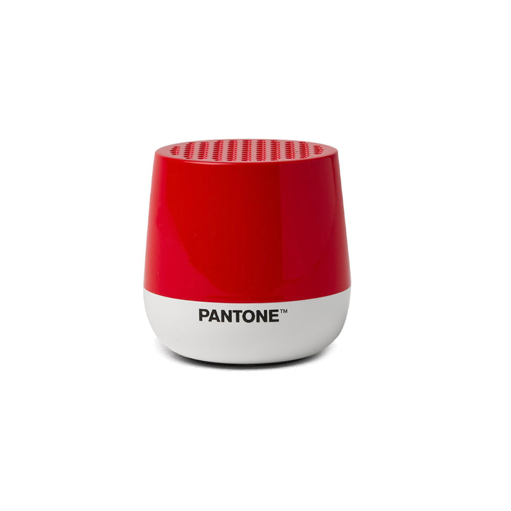 Lexon GIFT Set PANTONE - Includes Mino+ Mini Speaker, Flip Classic Clock, Mina M Lamp, Thykho 3  Speaker - 2035 Red 4