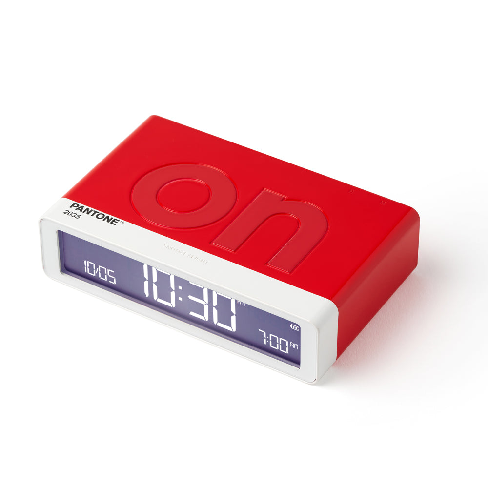 Lexon GIFT Set PANTONE - Includes Mino+ Mini Speaker, Flip Classic Clock, Mina M Lamp, Thykho 3  Speaker - 2035 Red 6