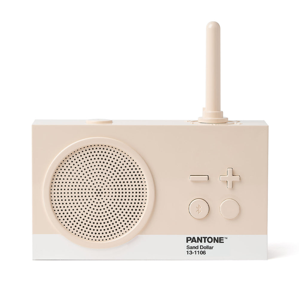 Lexon GIFT Set PANTONE - Includes Mino+ Mini Speaker, Flip Classic Clock, Mina M Lamp, Thykho 3  Speaker - Sand 4