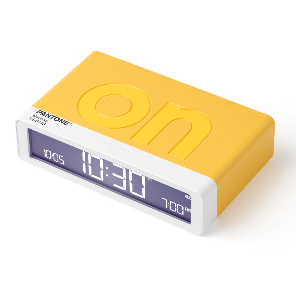 Lexon GIFT Set PANTONE - Includes Mino+ Mini Speaker, Flip Classic Clock, Mina M Lamp, Thykho 3  Speaker - Yellow 5