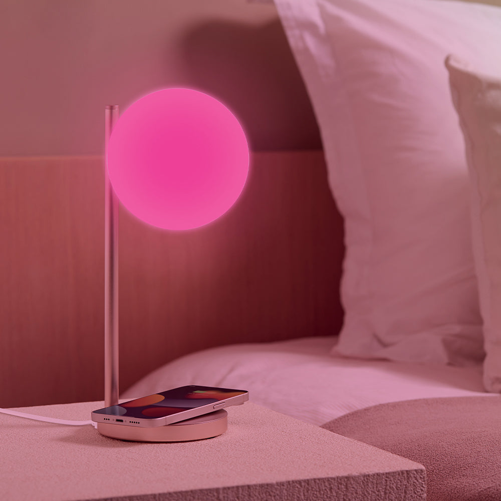 Lexon Bubble Desk Lamp With Built-In Wireless Charger - Gold 5