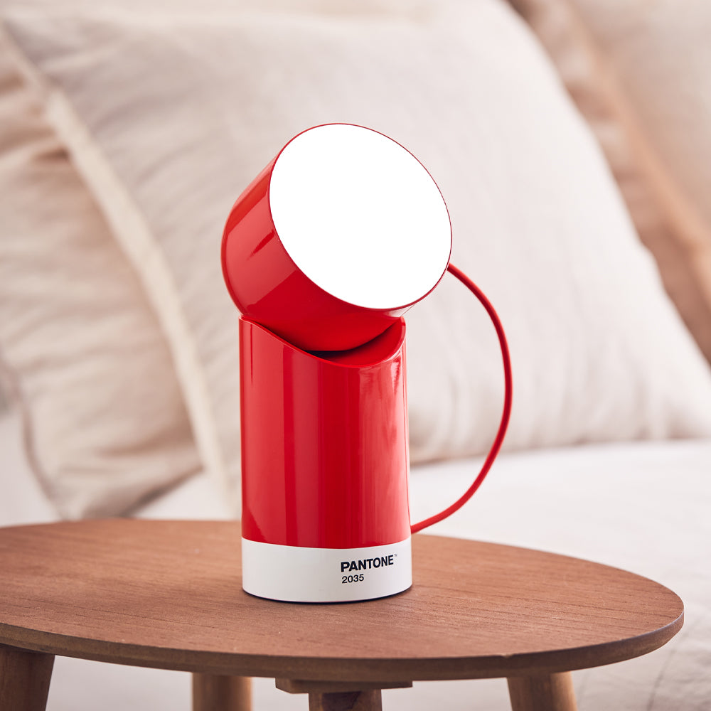 Lexon Orbe Portable Led Lamp With Moving Head PANTONE - 2035 Red 4