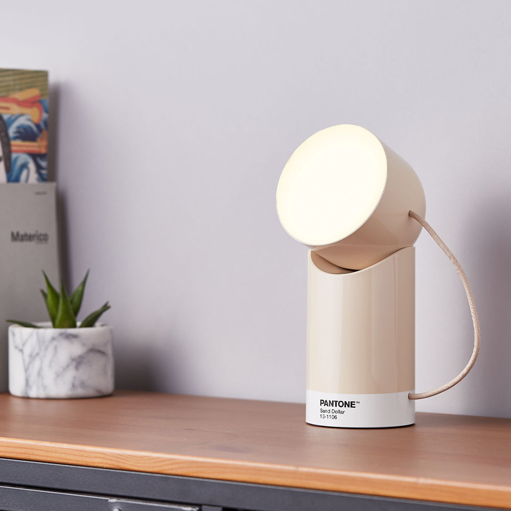 Lexon Orbe Portable Led Lamp With Moving Head PANTONE - Sand 6