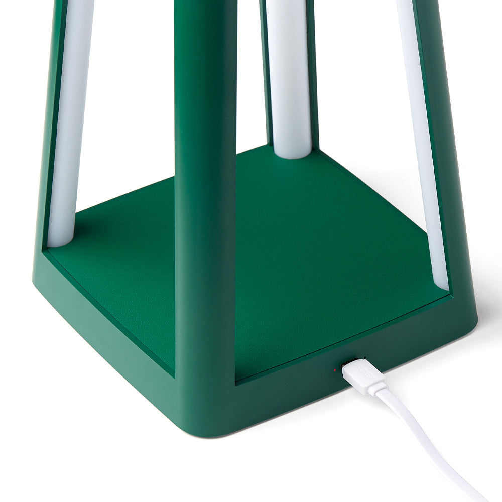 Lexon Lantern Portable Lamp With Built-In Wireless Charger - Green 4