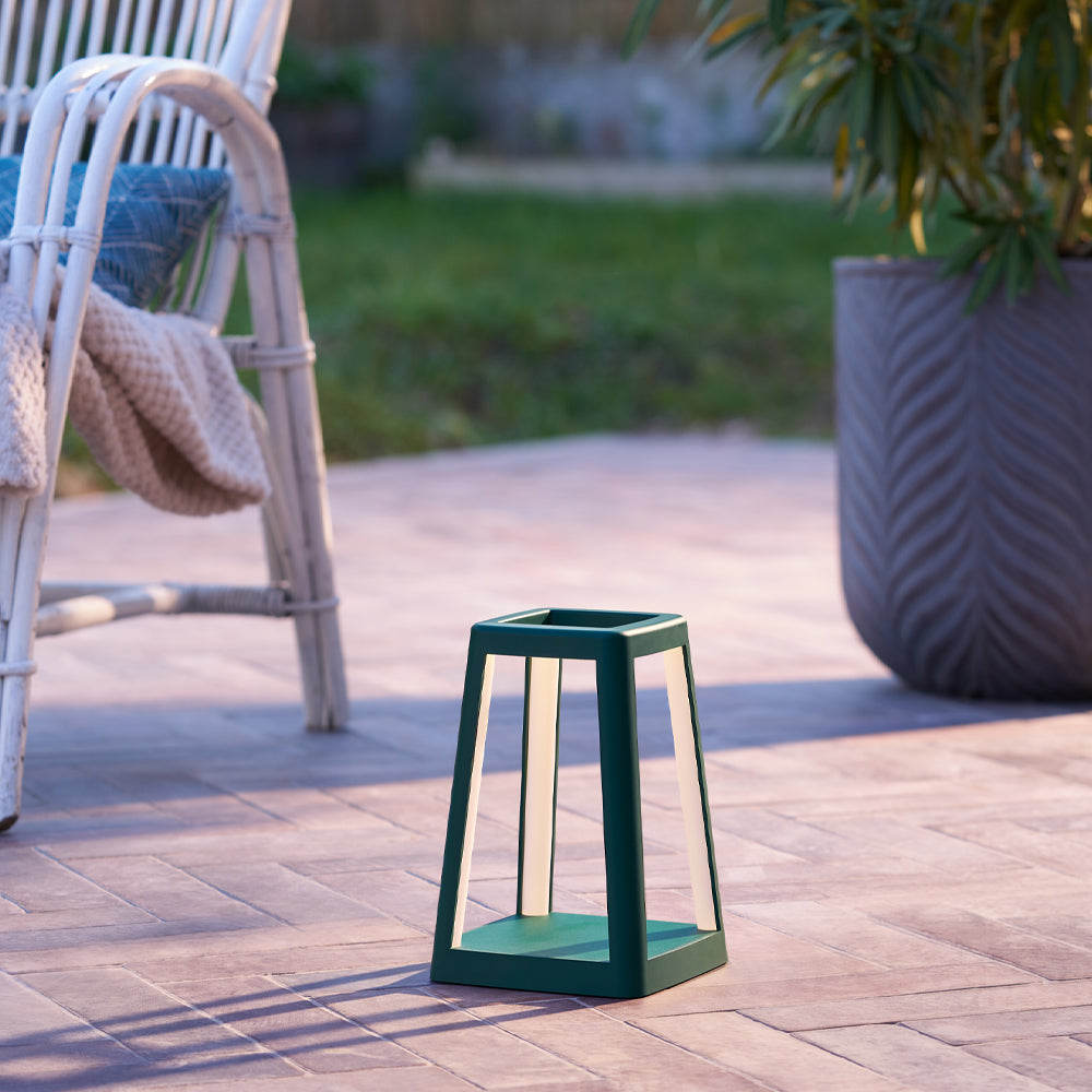 Lexon Lantern Portable Lamp With Built-In Wireless Charger - Green 6