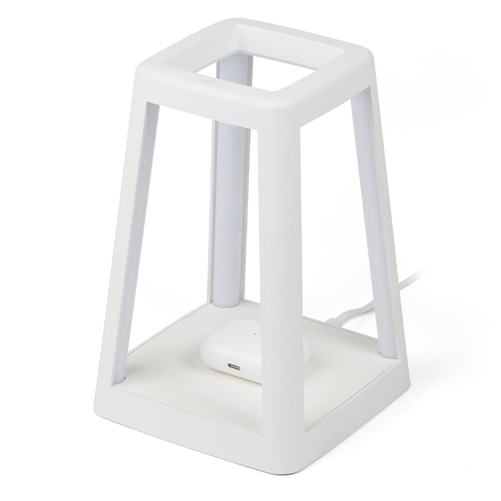 Lexon Lantern Portable Lamp With Built-In Wireless Charger - White 3