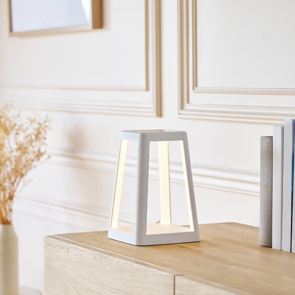 Lexon Lantern Portable Lamp With Built-In Wireless Charger - White 5