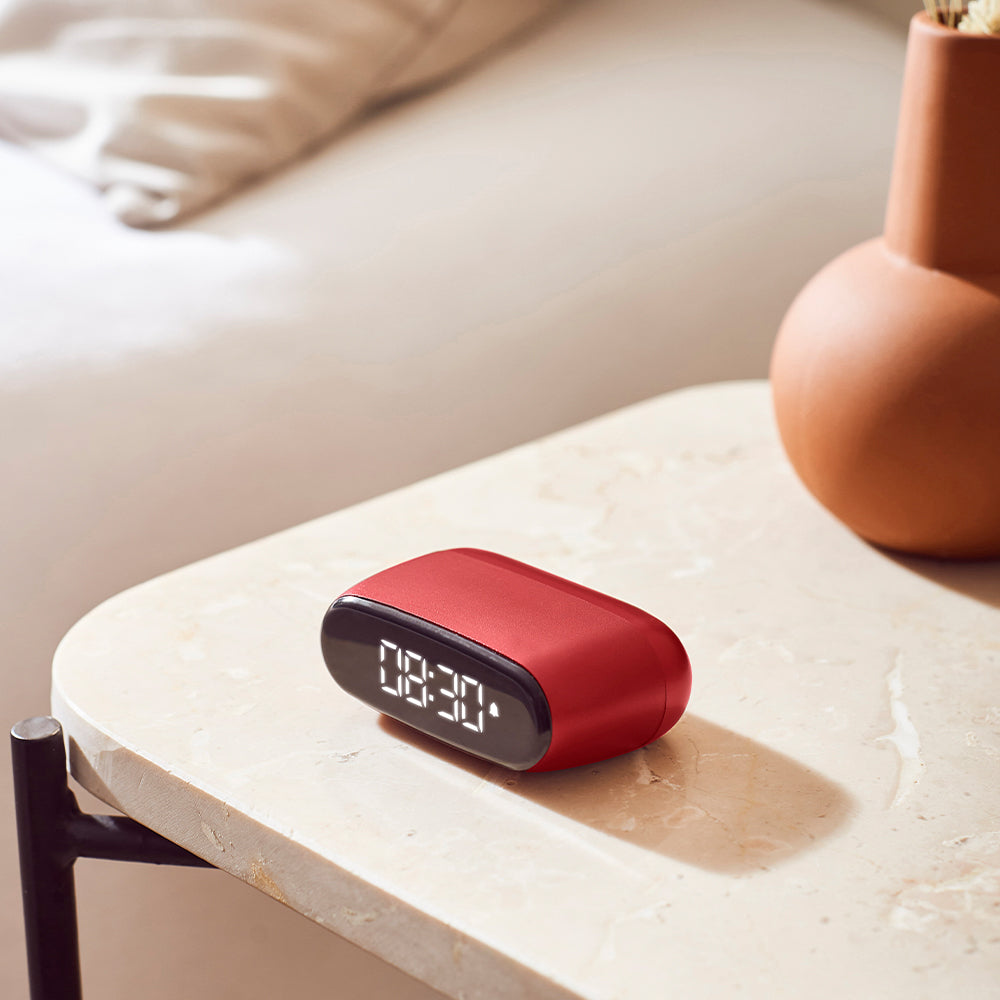 Lexon Minut Mini Alarm Clock - Red 4