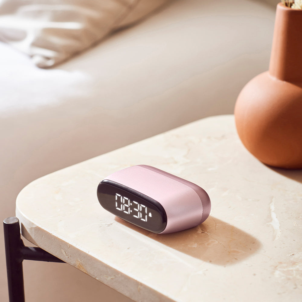 Lexon Minut Mini Alarm Clock - Pink 4