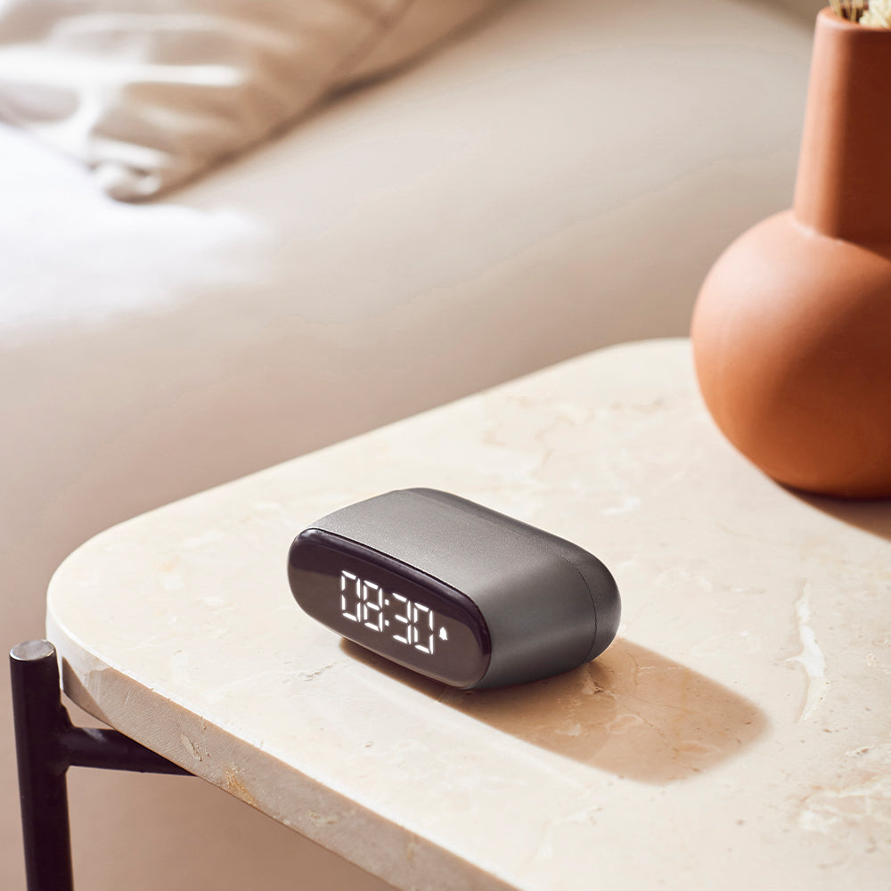 Lexon Minut Mini Alarm Clock - Gunmetal 3