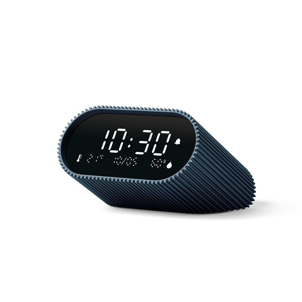 Lexon Ray Clock Lcd Alarm Clock With Temperature / Humidity Display - Blue 3