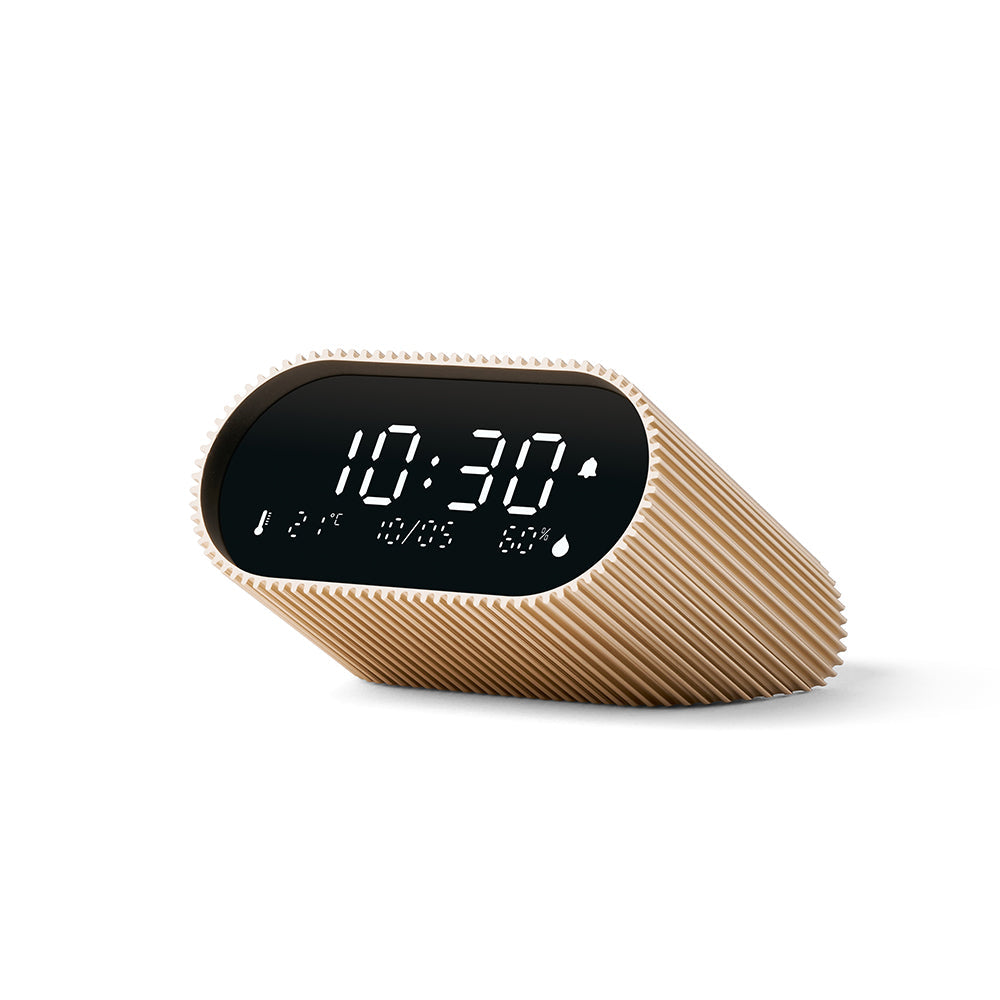 Lexon Ray Clock Lcd Alarm Clock With Temperature / Humidity Display - Gold 3