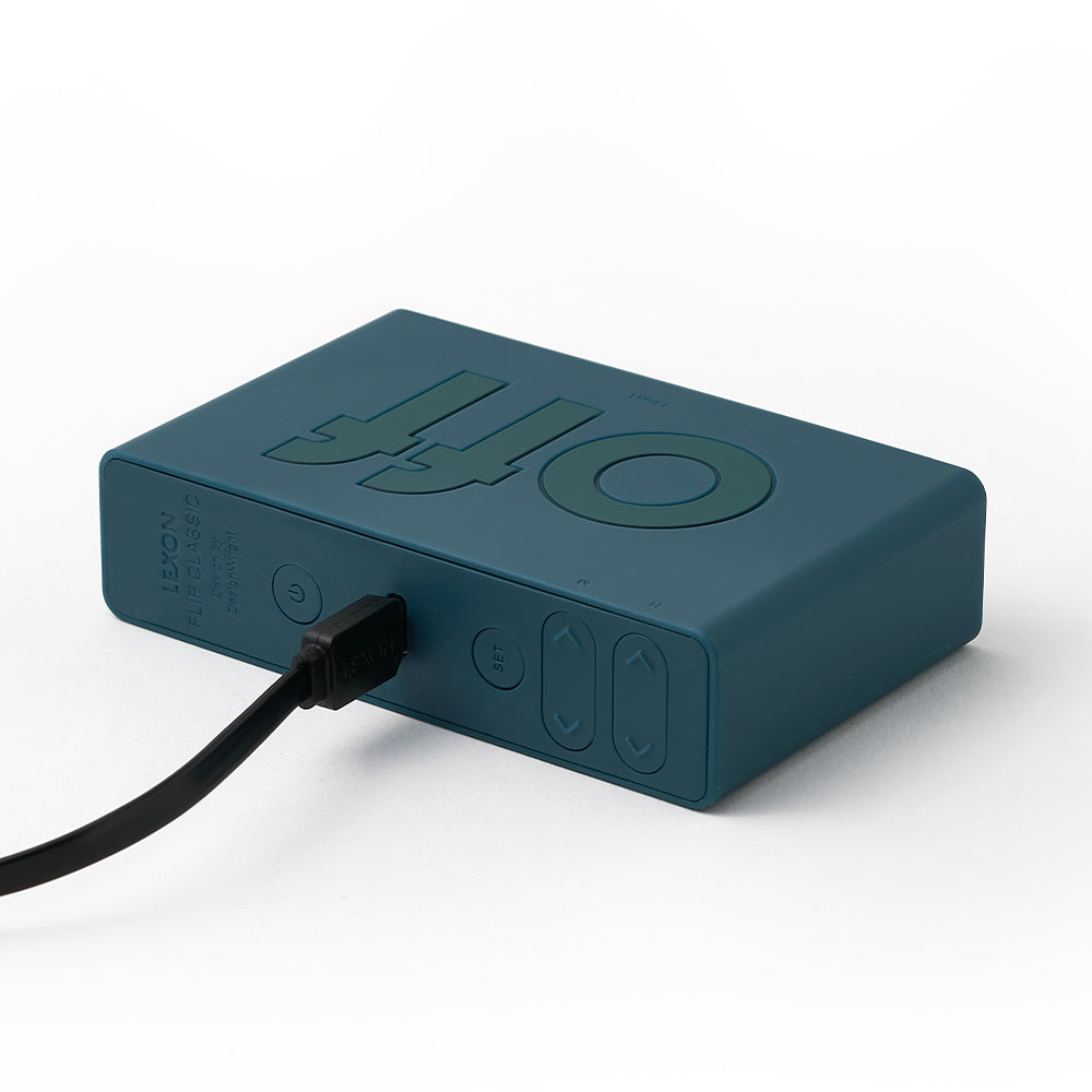 Lexon Flip Classic Reversible Alarm Clock - Blue 3