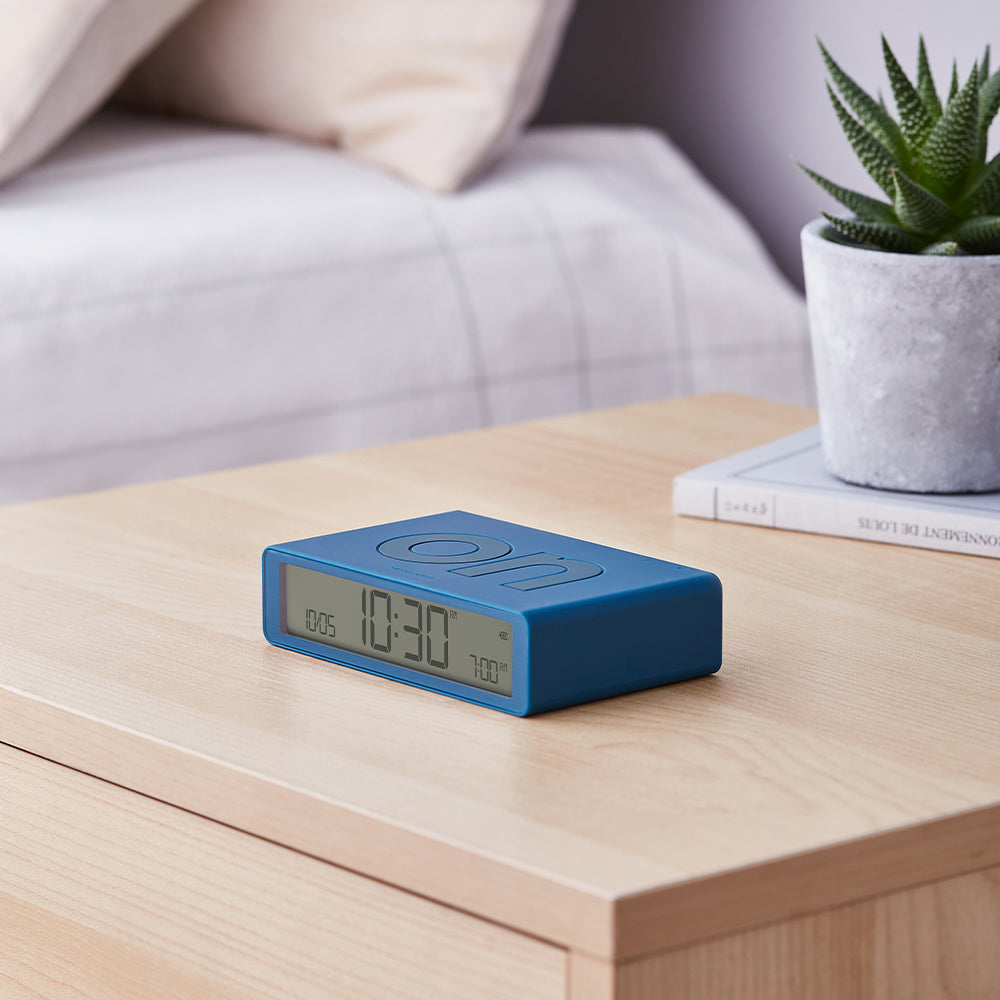 Lexon Flip Classic Reversible Alarm Clock - Blue 4