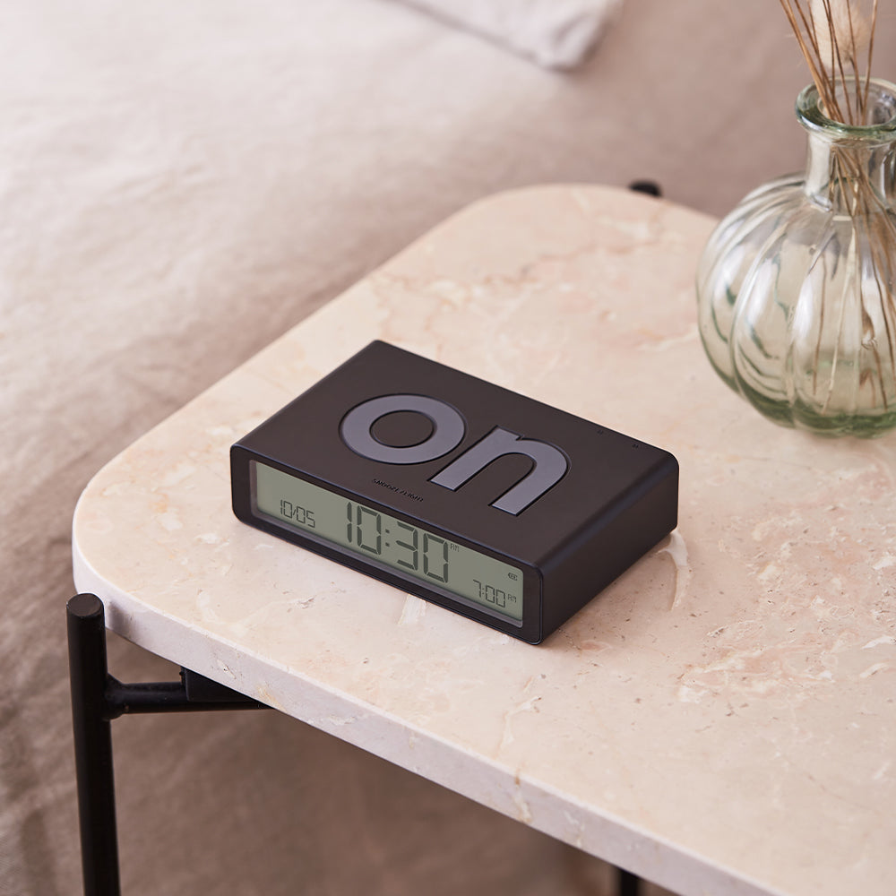 Lexon Flip Classic Reversible Alarm Clock - Black 4