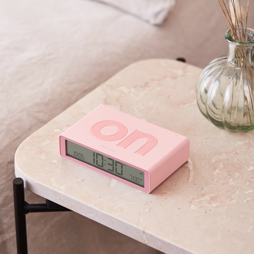 Lexon Flip Classic Reversible Alarm Clock - Pink 4