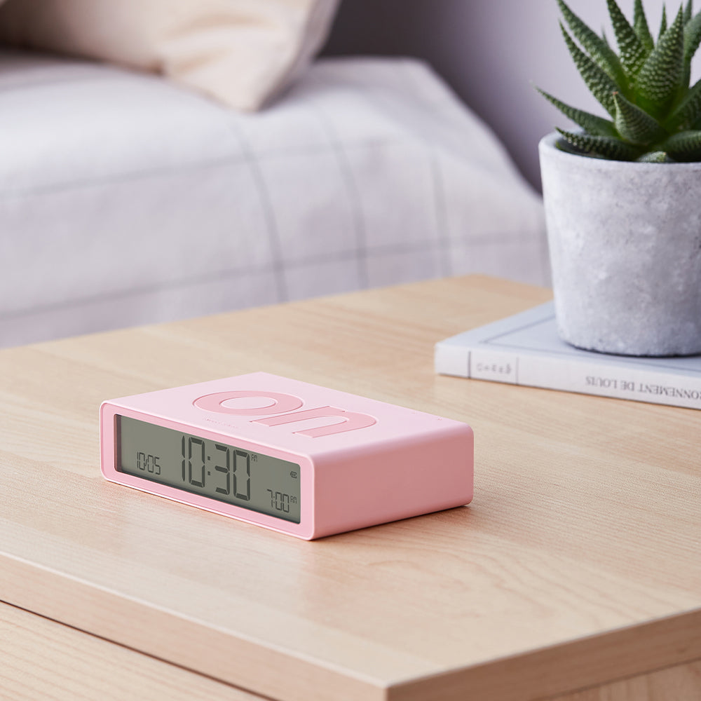 Lexon Flip Classic Reversible Alarm Clock - Pink 5