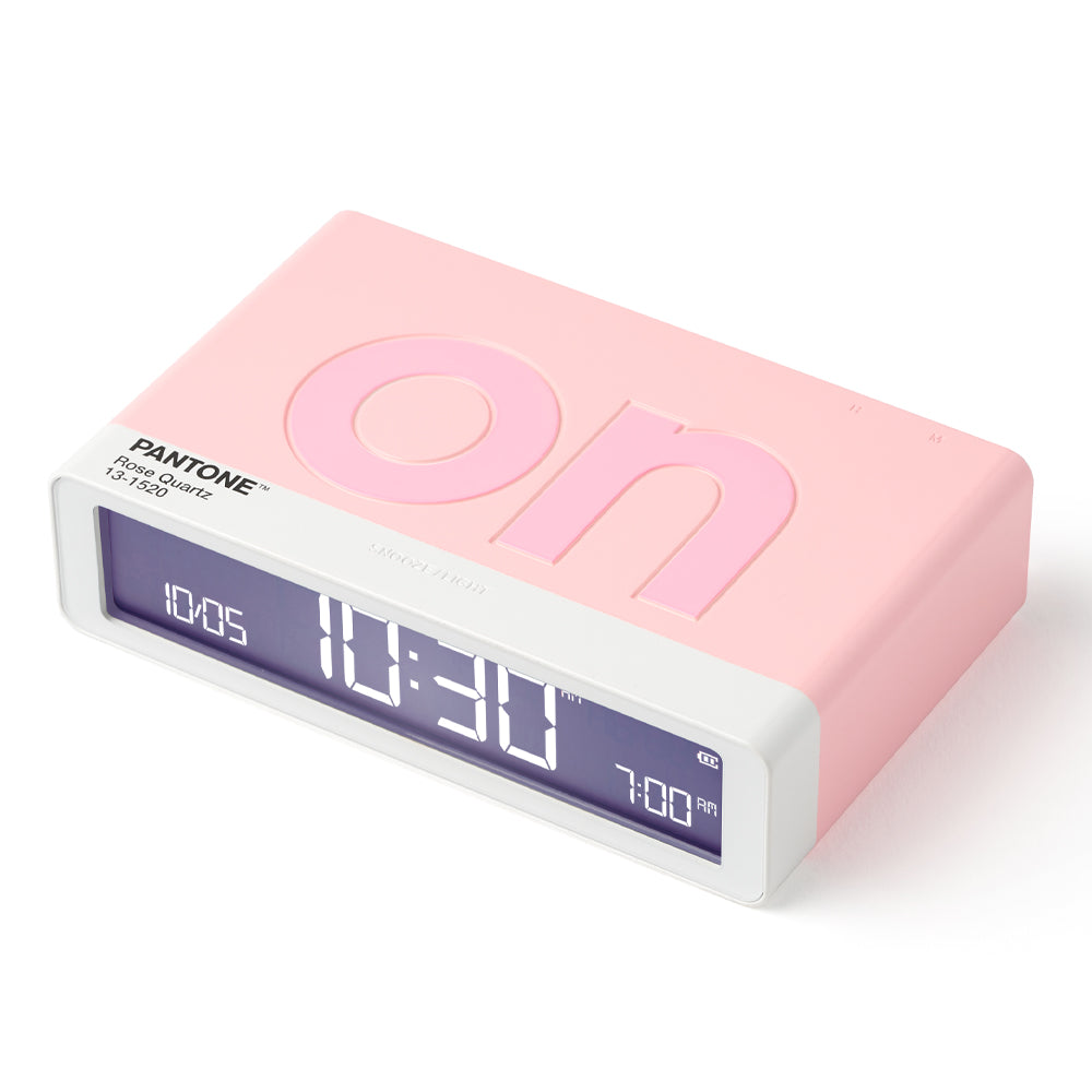 Lexon Flip Classic Reversible Alarm Clock PANTONE - Rose Pink 4