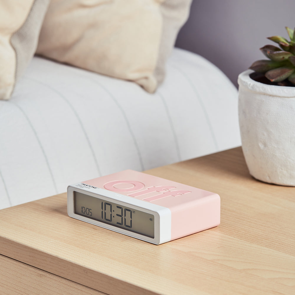 Lexon Flip Classic Reversible Alarm Clock PANTONE - Rose Pink 6
