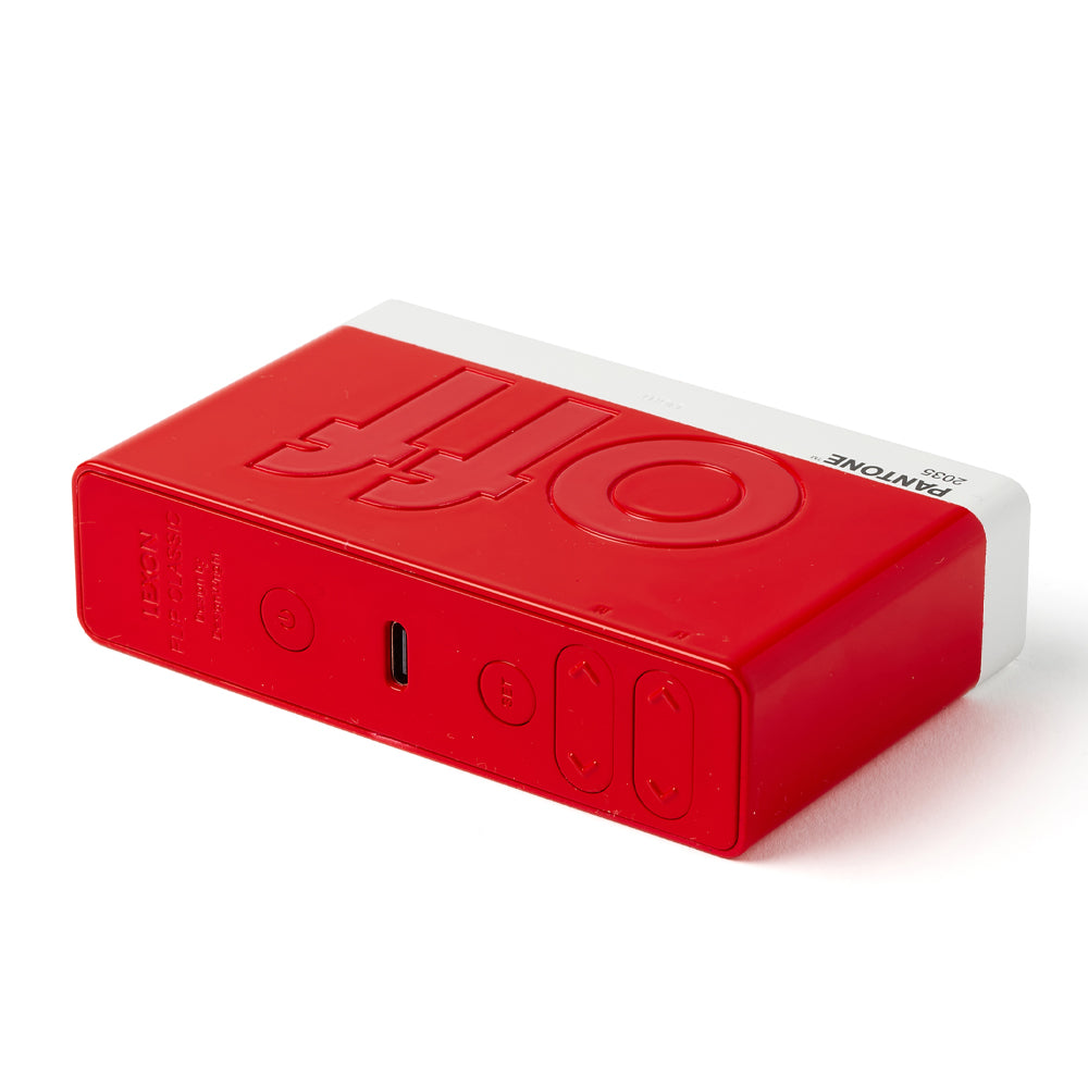 Lexon Flip Classic Reversible Alarm Clock PANTONE - 2035 Red 5