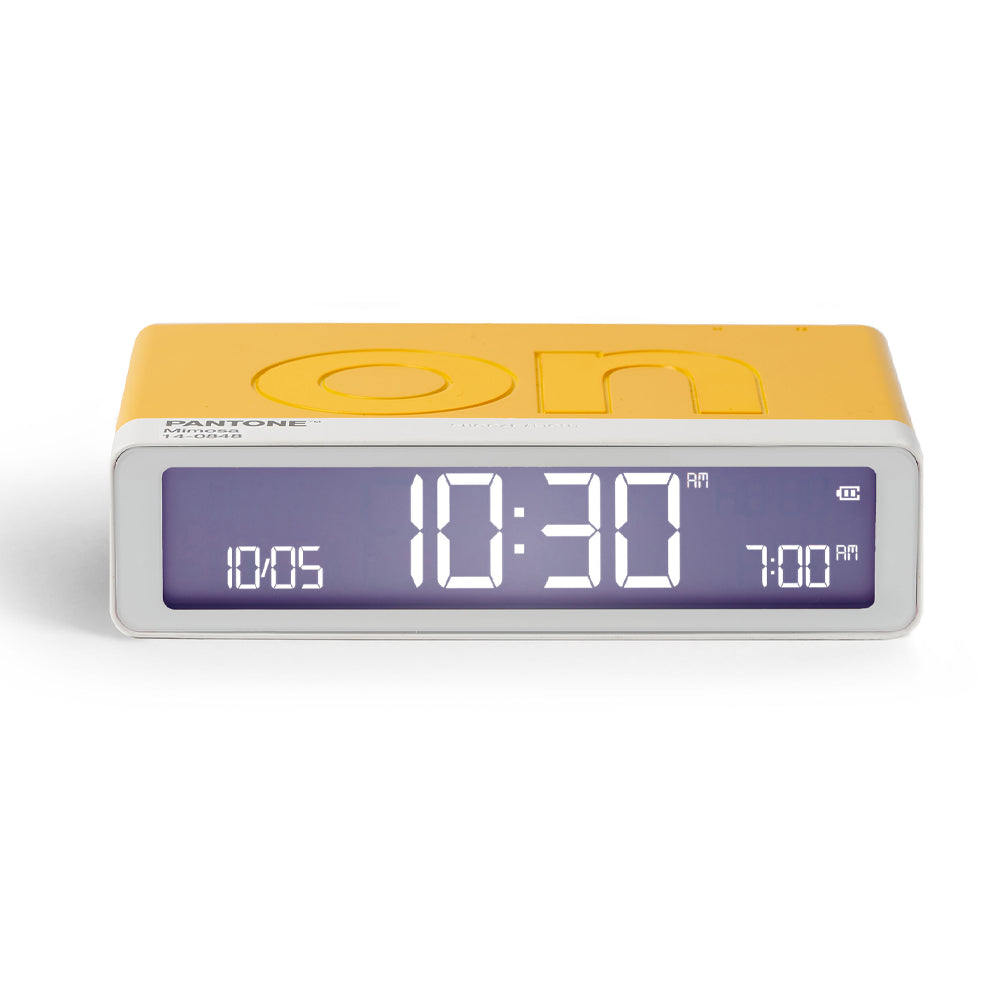 Lexon Flip Classic Reversible Alarm Clock PANTONE - Yellow