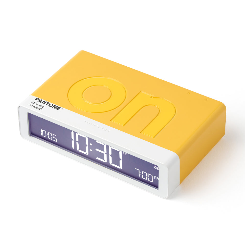 Lexon Flip Classic Reversible Alarm Clock PANTONE - Yellow 3