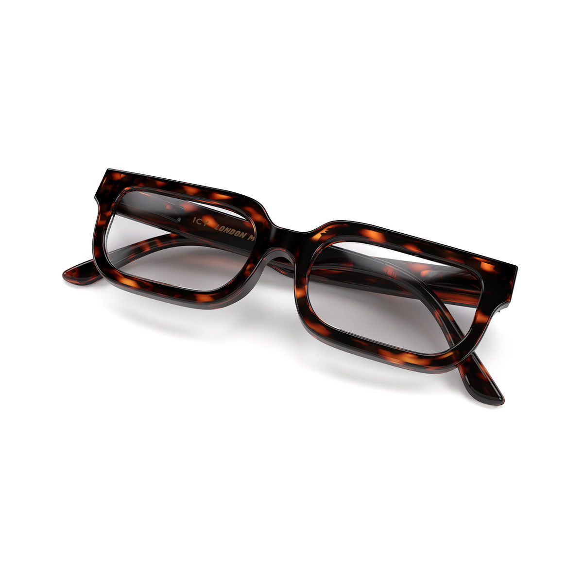 London Mole Icy Blue Blocker Glasses Gloss Tortoise Shell 3