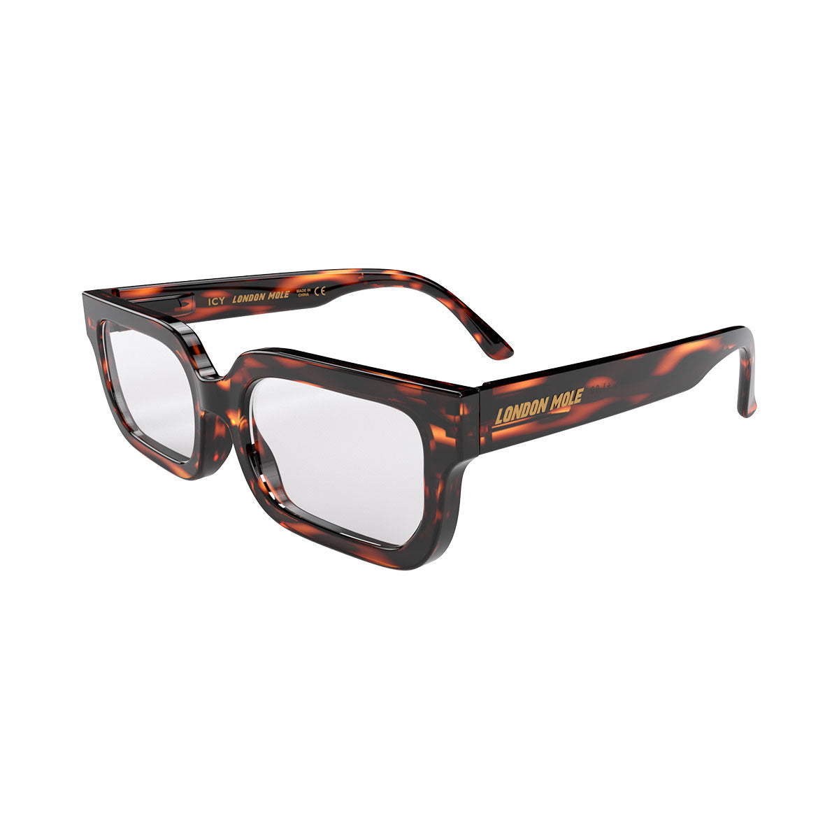 London Mole Icy Blue Blocker Glasses Gloss Tortoise Shell 4