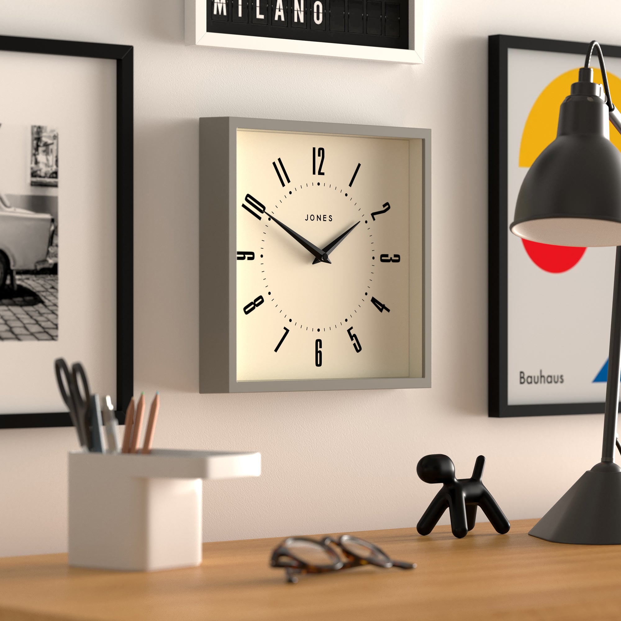 Newgate Jones Box Wall Clock Grey 4