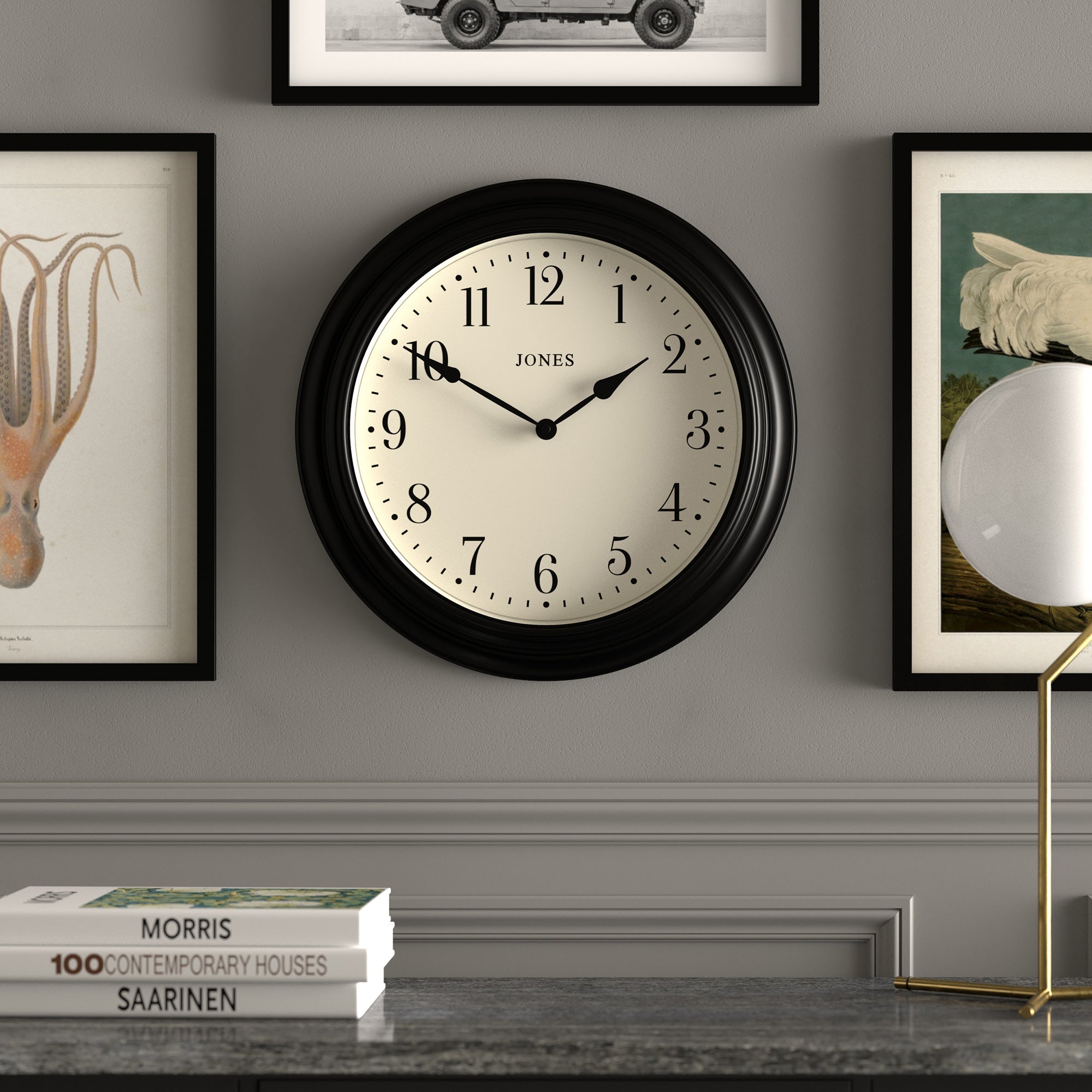 Newgate Jones Supper Club Clock Black 3