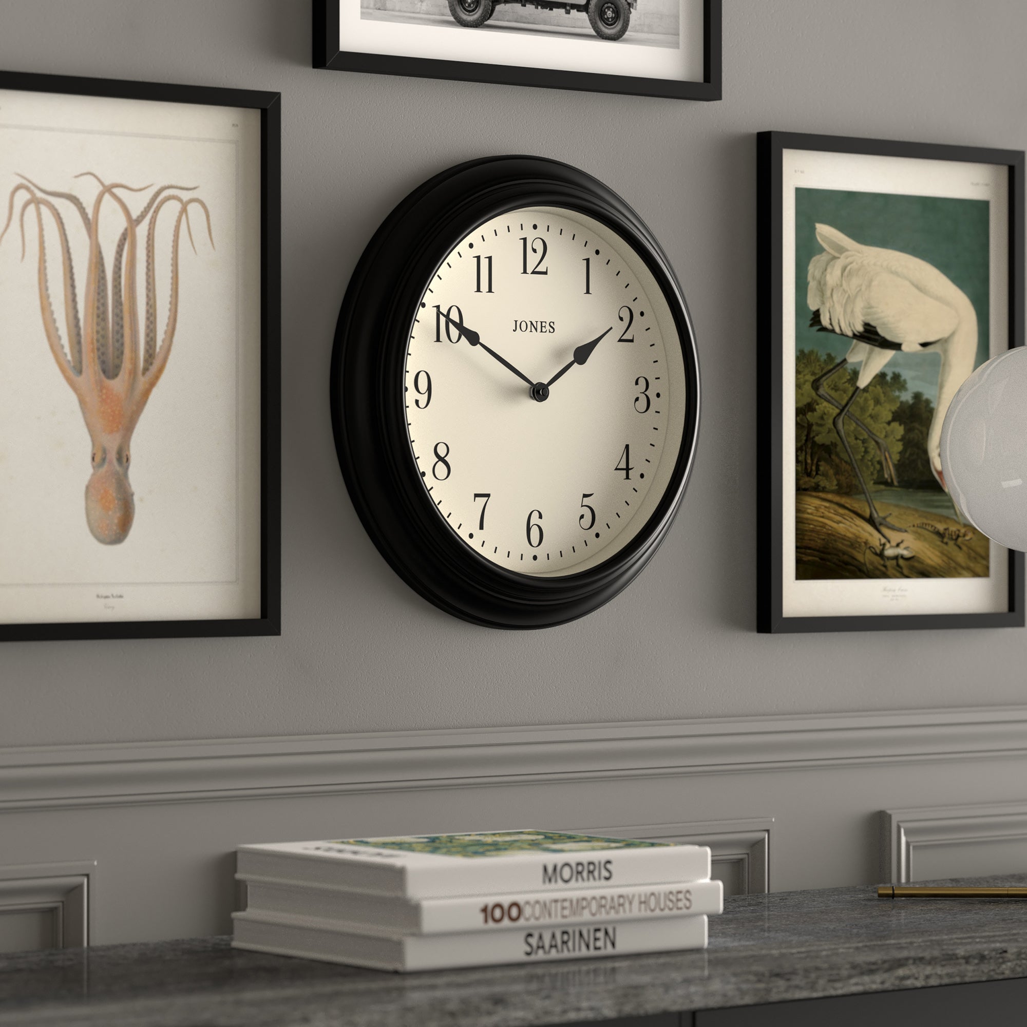Newgate Jones Supper Club Clock Black 4