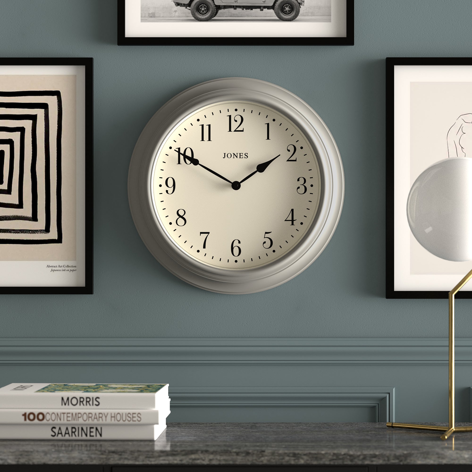 Newgate Jones Supper Club Clock Cloud Grey 3
