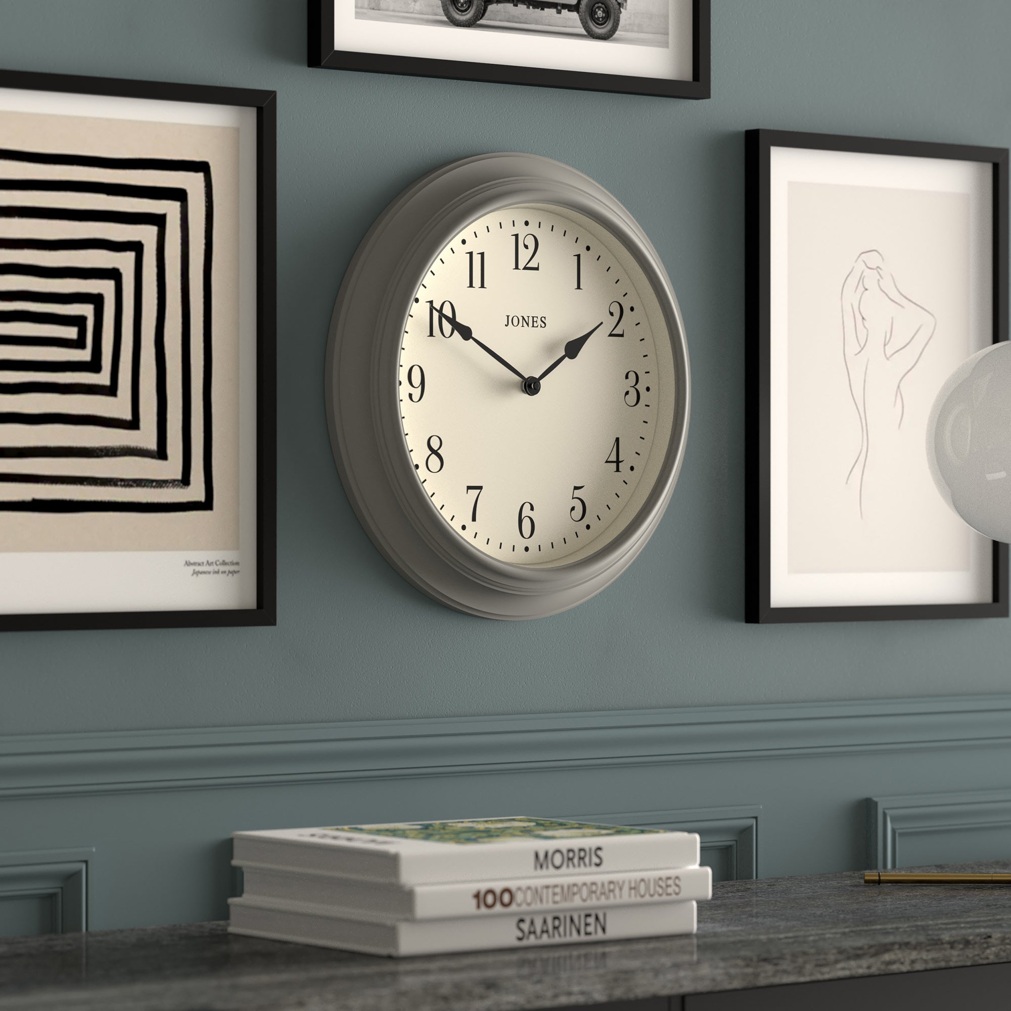 Newgate Jones Supper Club Clock Cloud Grey 4