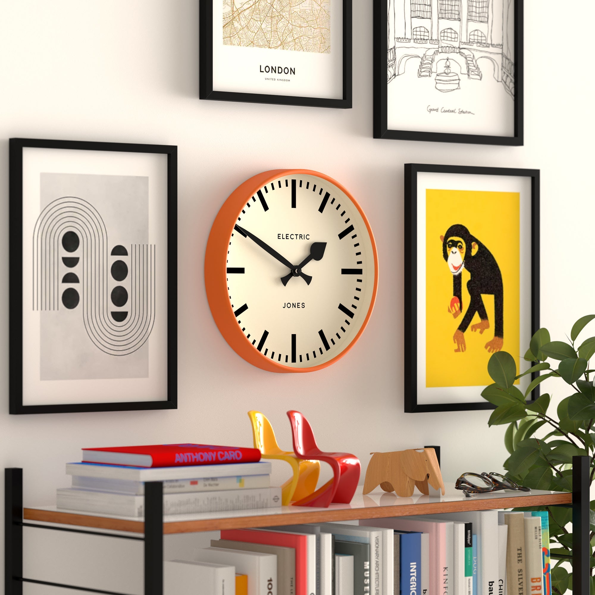 Newgate Jones Railway Wall Clock Orange 4
