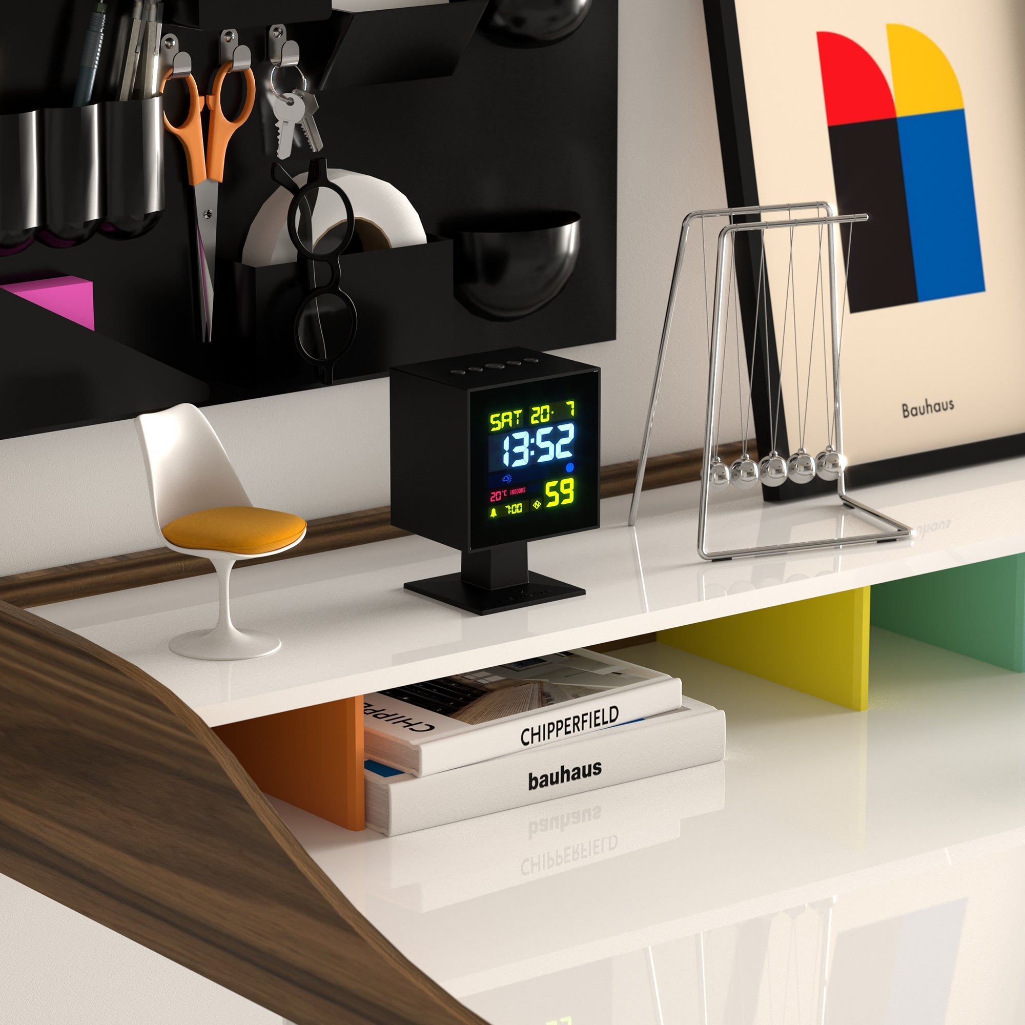 Newgate Monolith Lcd Alarm Clock Black 5