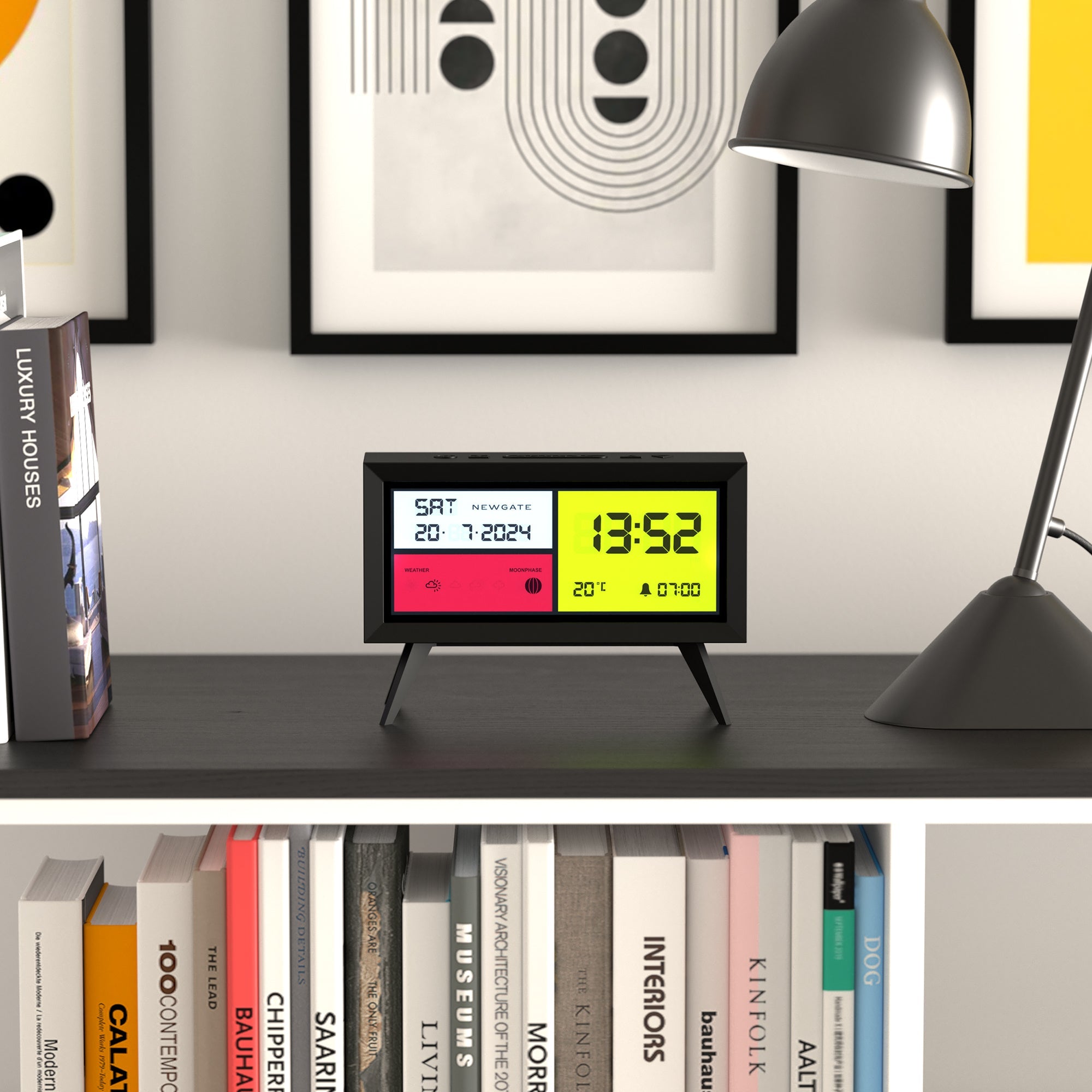 Newgate Spectronoma Lcd Alarm Clock Matte Black 3