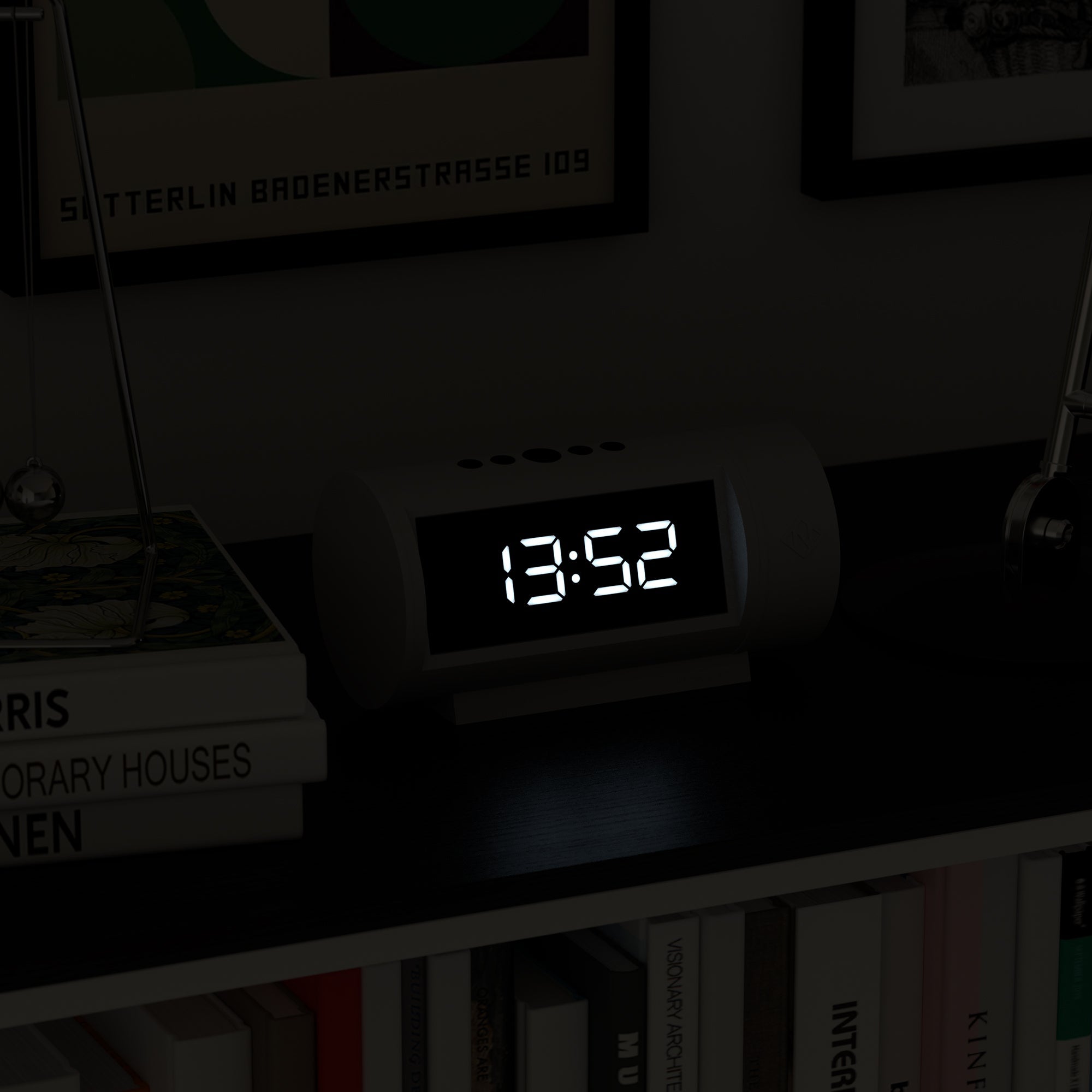 Newgate Pil Led Alarm Clock White 5