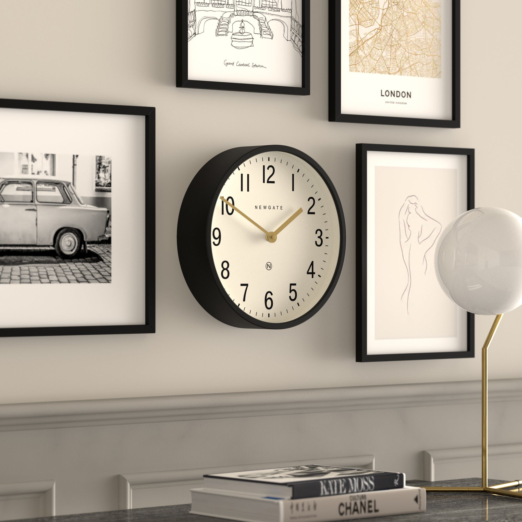 Newgate Master Edwards Wall Clock Black 4