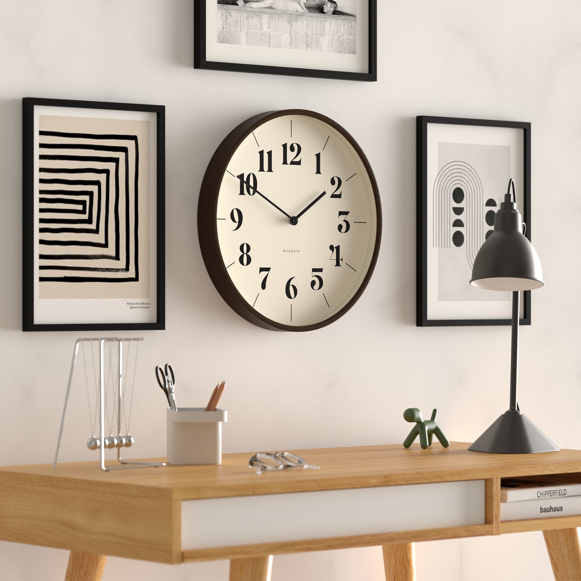 Newgate Mr Clarke Clock Dark Wood Hopscotch Dial 4