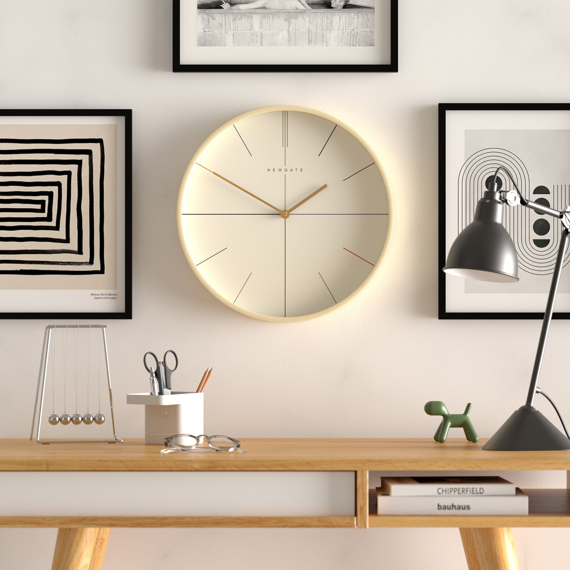 Newgate Mr Clarke Clock Pale Wood Hockey Dial 3