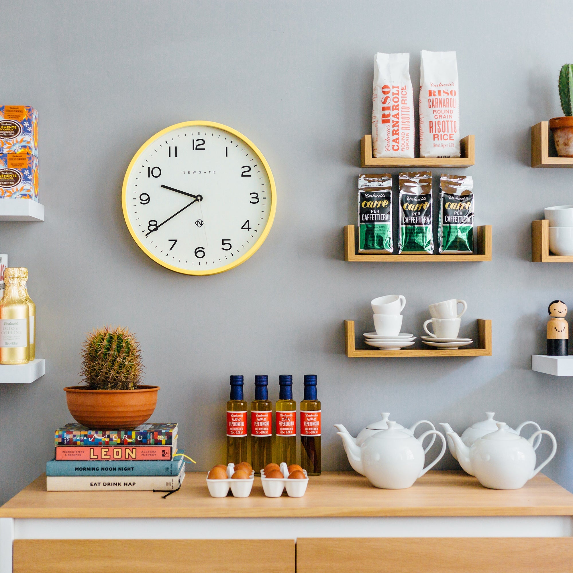 Newgate Number Three Echo Clock Silicone Yellow 3