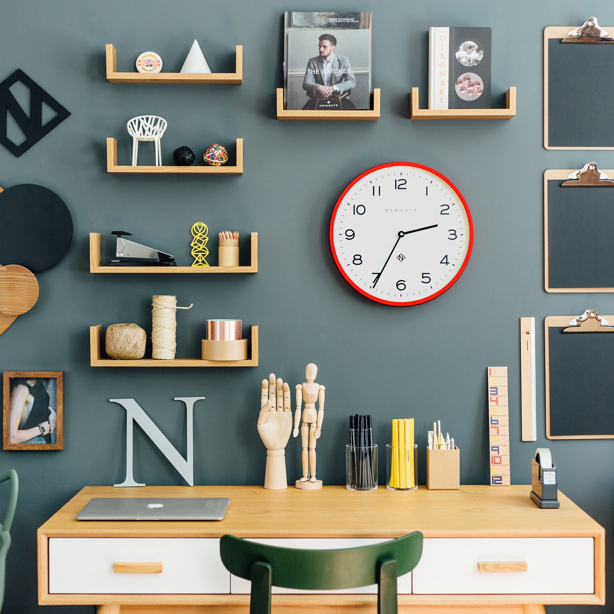 Newgate Number Three Echo Clock Silicone Red 3